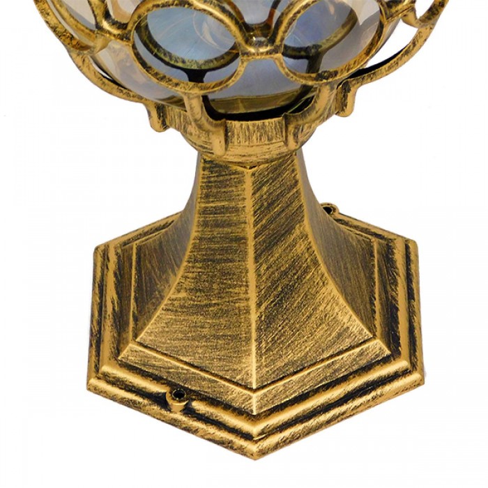GloboStar® ETOILE 00986 Vintage Φωτιστικό Δαπέδου Μονόφωτο 1 x E27 Μπρονζέ Χρυσό Μεταλλικό Πλέγμα με Μελί Γυάλινη Μπάλα D18 x H38cm GloboStar® ETOILE 00986 Vintage Φωτιστικό Δαπέδου Μονόφωτο 1 x E27 Μπρονζέ Χρυσό Μεταλλικό Πλέγμα με Μελί Γυάλινη Μπάλα D18 x H38cm