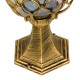 GloboStar® ETOILE 00986 Vintage Φωτιστικό Δαπέδου Μονόφωτο 1 x E27 Μπρονζέ Χρυσό Μεταλλικό Πλέγμα με Μελί Γυάλινη Μπάλα D18 x H38cm GloboStar® ETOILE 00986 Vintage Φωτιστικό Δαπέδου Μονόφωτο 1 x E27 Μπρονζέ Χρυσό Μεταλλικό Πλέγμα με Μελί Γυάλινη Μπάλα D18 x H38cm