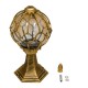 GloboStar® ETOILE 00986 Vintage Φωτιστικό Δαπέδου Μονόφωτο 1 x E27 Μπρονζέ Χρυσό Μεταλλικό Πλέγμα με Μελί Γυάλινη Μπάλα D18 x H38cm GloboStar® ETOILE 00986 Vintage Φωτιστικό Δαπέδου Μονόφωτο 1 x E27 Μπρονζέ Χρυσό Μεταλλικό Πλέγμα με Μελί Γυάλινη Μπάλα D18 x H38cm