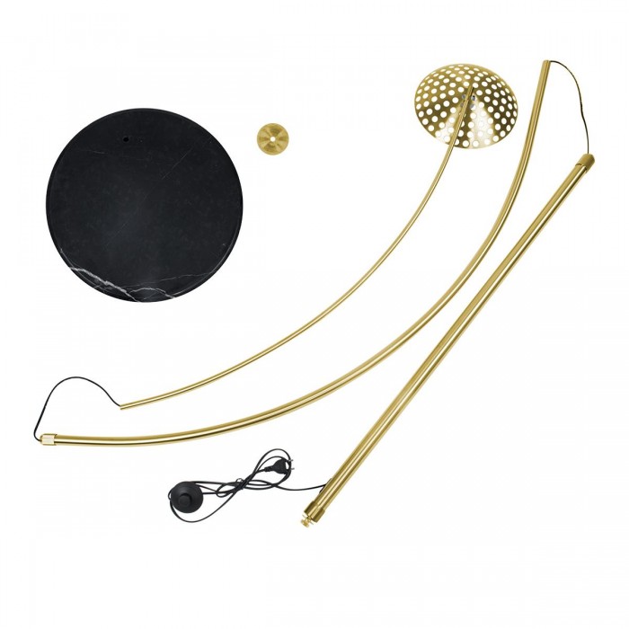 GLOBOSTAR® PRAGUE 00992 Μοντέρνο Επιδαπέδιο Φωτιστικό με Ντουί 1 x E27 AC 220-240V IP20 - Χρυσό Βούρτσας - Μ210 x Π45 x Υ220cm GLOBOSTAR® PRAGUE 00992 Μοντέρνο Επιδαπέδιο Φωτιστικό με Ντουί 1 x E27 AC 220-240V IP20 - Χρυσό Βούρτσας - Μ210 x Π45 x Υ220cm