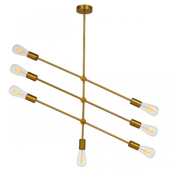 GloboStar® ESTHER 00993 Μοντέρνο Industrial Φωτιστικό Οροφής Πολύφωτο 7 x E27 Χρυσό Μεταλλικό Φ75 x Υ88cm GloboStar® ESTHER 00993 Μοντέρνο Industrial Φωτιστικό Οροφής Πολύφωτο 7 x E27 Χρυσό Μεταλλικό Φ75 x Υ88cm