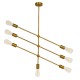 GloboStar® ESTHER 00993 Μοντέρνο Industrial Φωτιστικό Οροφής Πολύφωτο 7 x E27 Χρυσό Μεταλλικό Φ75 x Υ88cm GloboStar® ESTHER 00993 Μοντέρνο Industrial Φωτιστικό Οροφής Πολύφωτο 7 x E27 Χρυσό Μεταλλικό Φ75 x Υ88cm