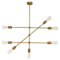 GloboStar® ESTHER 00993 Μοντέρνο Industrial Φωτιστικό Οροφής Πολύφωτο 7 x E27 Χρυσό Μεταλλικό Φ75 x Υ88cm