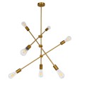 GloboStar® ESTHER 00993 Μοντέρνο Industrial Φωτιστικό Οροφής Πολύφωτο 7 x E27 Χρυσό Μεταλλικό Φ75 x Υ88cm