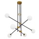 GloboStar® VELVET 00994 Μοντέρνο Industrial Φωτιστικό Οροφής Πολύφωτο 6 x G9 Μαύρο - Χρυσό Μεταλλικό Φ80 x Y85cm GloboStar® VELVET 00994 Μοντέρνο Industrial Φωτιστικό Οροφής Πολύφωτο 6 x G9 Μαύρο - Χρυσό Μεταλλικό Φ80 x Y85cm
