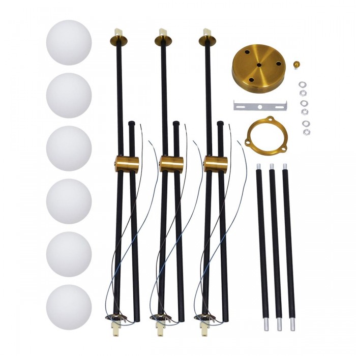 GloboStar® VELVET 00994 Μοντέρνο Industrial Φωτιστικό Οροφής Πολύφωτο 6 x G9 Μαύρο - Χρυσό Μεταλλικό Φ80 x Y85cm GloboStar® VELVET 00994 Μοντέρνο Industrial Φωτιστικό Οροφής Πολύφωτο 6 x G9 Μαύρο - Χρυσό Μεταλλικό Φ80 x Y85cm