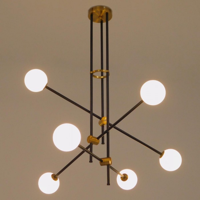 GloboStar® VELVET 00994 Μοντέρνο Industrial Φωτιστικό Οροφής Πολύφωτο 6 x G9 Μαύρο - Χρυσό Μεταλλικό Φ80 x Y85cm GloboStar® VELVET 00994 Μοντέρνο Industrial Φωτιστικό Οροφής Πολύφωτο 6 x G9 Μαύρο - Χρυσό Μεταλλικό Φ80 x Y85cm
