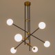 GloboStar® VELVET 00994 Μοντέρνο Industrial Φωτιστικό Οροφής Πολύφωτο 6 x G9 Μαύρο - Χρυσό Μεταλλικό Φ80 x Y85cm GloboStar® VELVET 00994 Μοντέρνο Industrial Φωτιστικό Οροφής Πολύφωτο 6 x G9 Μαύρο - Χρυσό Μεταλλικό Φ80 x Y85cm
