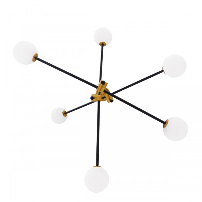 GloboStar® VELVET 00994 Μοντέρνο Industrial Φωτιστικό Οροφής Πολύφωτο 6 x G9 Μαύρο - Χρυσό Μεταλλικό Φ80 x Y85cm GloboStar® VELVET 00994 Μοντέρνο Industrial Φωτιστικό Οροφής Πολύφωτο 6 x G9 Μαύρο - Χρυσό Μεταλλικό Φ80 x Y85cm