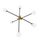 GloboStar® VELVET 00994 Μοντέρνο Industrial Φωτιστικό Οροφής Πολύφωτο 6 x G9 Μαύρο - Χρυσό Μεταλλικό Φ80 x Y85cm GloboStar® VELVET 00994 Μοντέρνο Industrial Φωτιστικό Οροφής Πολύφωτο 6 x G9 Μαύρο - Χρυσό Μεταλλικό Φ80 x Y85cm