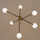GloboStar® VELVET 00994 Μοντέρνο Industrial Φωτιστικό Οροφής Πολύφωτο 6 x G9 Μαύρο - Χρυσό Μεταλλικό Φ80 x Y85cm GloboStar® VELVET 00994 Μοντέρνο Industrial Φωτιστικό Οροφής Πολύφωτο 6 x G9 Μαύρο - Χρυσό Μεταλλικό Φ80 x Y85cm