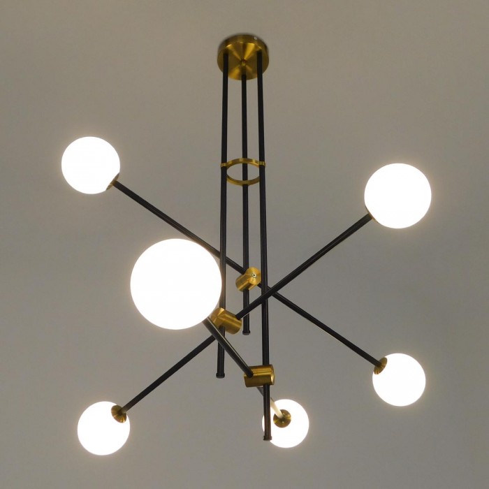 GloboStar® VELVET 00994 Μοντέρνο Industrial Φωτιστικό Οροφής Πολύφωτο 6 x G9 Μαύρο - Χρυσό Μεταλλικό Φ80 x Y85cm GloboStar® VELVET 00994 Μοντέρνο Industrial Φωτιστικό Οροφής Πολύφωτο 6 x G9 Μαύρο - Χρυσό Μεταλλικό Φ80 x Y85cm