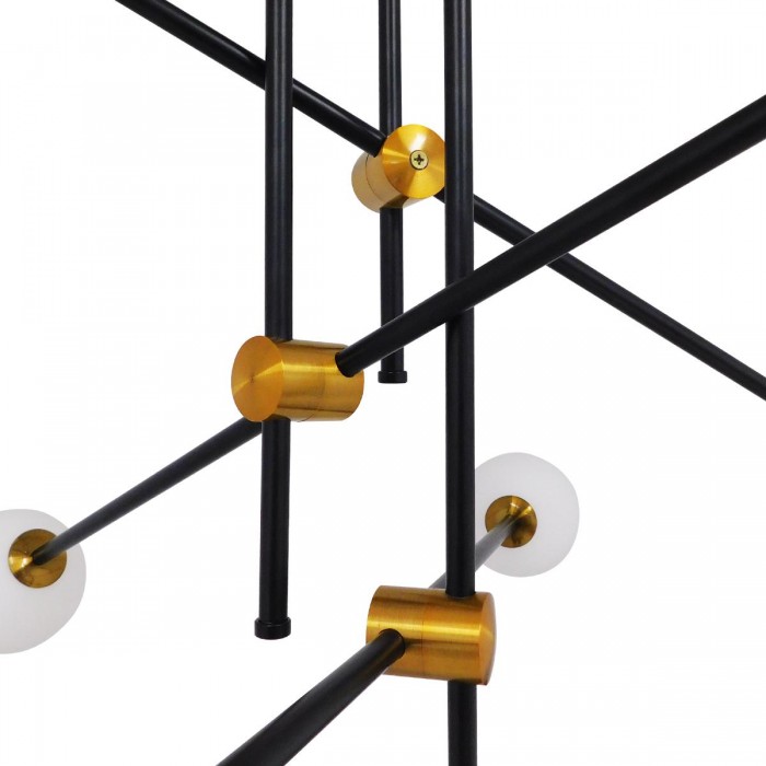 GloboStar® VELVET 00994 Μοντέρνο Industrial Φωτιστικό Οροφής Πολύφωτο 6 x G9 Μαύρο - Χρυσό Μεταλλικό Φ80 x Y85cm GloboStar® VELVET 00994 Μοντέρνο Industrial Φωτιστικό Οροφής Πολύφωτο 6 x G9 Μαύρο - Χρυσό Μεταλλικό Φ80 x Y85cm