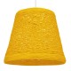 GloboStar® PLAYROOM 00998 Vintage Κρεμαστό Φωτιστικό Οροφής Μονόφωτο 1 x E27 Κίτρινο Ξύλινο Ψάθινο Rattan Φ32 x Υ27cm