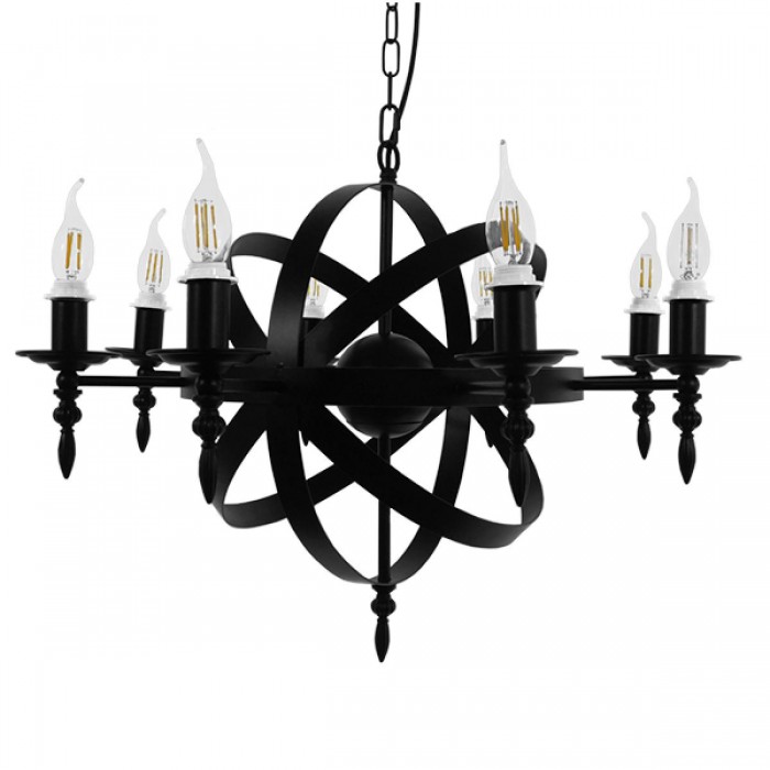 GloboStar® ESTELLE 01003 Vintage Industrial Κρεμαστό Φωτιστικό Οροφής Πολύφωτο Μαύρο Μεταλλικό Πολυέλαιος Φ65 x Y55cm GloboStar® ESTELLE 01003 Vintage Industrial Κρεμαστό Φωτιστικό Οροφής Πολύφωτο Μαύρο Μεταλλικό Πολυέλαιος Φ65 x Y55cm