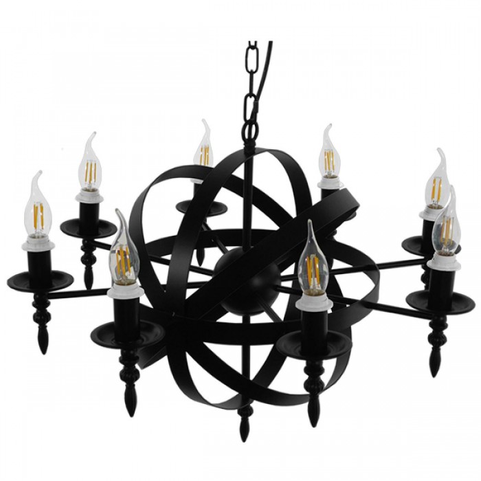 GloboStar® ESTELLE 01003 Vintage Industrial Κρεμαστό Φωτιστικό Οροφής Πολύφωτο Μαύρο Μεταλλικό Πολυέλαιος Φ65 x Y55cm GloboStar® ESTELLE 01003 Vintage Industrial Κρεμαστό Φωτιστικό Οροφής Πολύφωτο Μαύρο Μεταλλικό Πολυέλαιος Φ65 x Y55cm