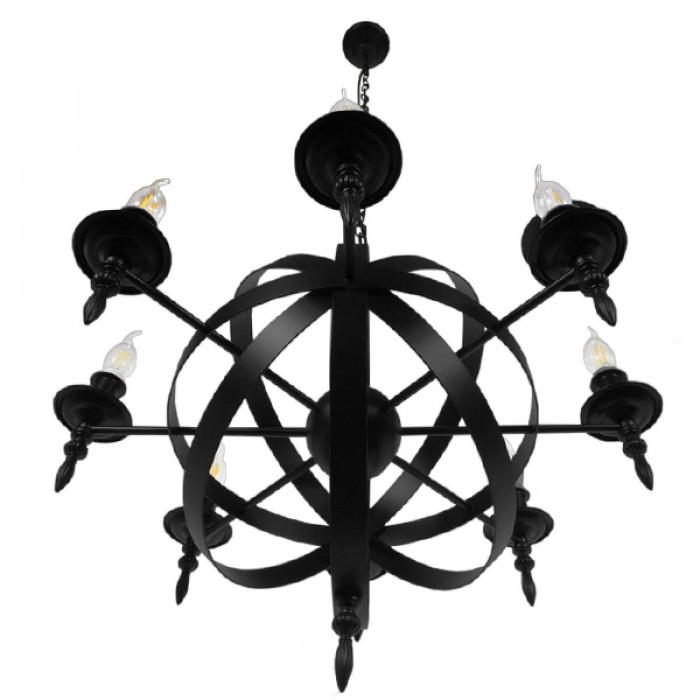 GloboStar® ESTELLE 01003 Vintage Industrial Κρεμαστό Φωτιστικό Οροφής Πολύφωτο Μαύρο Μεταλλικό Πολυέλαιος Φ65 x Y55cm GloboStar® ESTELLE 01003 Vintage Industrial Κρεμαστό Φωτιστικό Οροφής Πολύφωτο Μαύρο Μεταλλικό Πολυέλαιος Φ65 x Y55cm