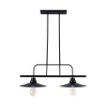 GloboStar® REGAL 01007 Vintage Industrial Φωτιστικό Οροφής Δίφωτο Μαύρο Μεταλλικό Ράγα Μ67 x Π26 x Υ85cm GloboStar® REGAL 01007 Vintage Industrial Φωτιστικό Οροφής Δίφωτο Μαύρο Μεταλλικό Ράγα Μ67 x Π26 x Υ85cm