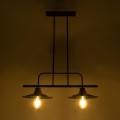 GloboStar® REGAL 01007 Vintage Industrial Φωτιστικό Οροφής Δίφωτο Μαύρο Μεταλλικό Ράγα Μ67 x Π26 x Υ85cm GloboStar® REGAL 01007 Vintage Industrial Φωτιστικό Οροφής Δίφωτο Μαύρο Μεταλλικό Ράγα Μ67 x Π26 x Υ85cm