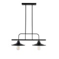 GloboStar® REGAL 01007 Vintage Industrial Φωτιστικό Οροφής Δίφωτο Μαύρο Μεταλλικό Ράγα Μ67 x Π26 x Υ85cm GloboStar® REGAL 01007 Vintage Industrial Φωτιστικό Οροφής Δίφωτο Μαύρο Μεταλλικό Ράγα Μ67 x Π26 x Υ85cm