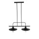 GloboStar® REGAL 01007 Vintage Industrial Φωτιστικό Οροφής Δίφωτο Μαύρο Μεταλλικό Ράγα Μ67 x Π26 x Υ85cm