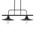 GloboStar® REGAL 01007 Vintage Industrial Φωτιστικό Οροφής Δίφωτο Μαύρο Μεταλλικό Ράγα Μ67 x Π26 x Υ85cm GloboStar® REGAL 01007 Vintage Industrial Φωτιστικό Οροφής Δίφωτο Μαύρο Μεταλλικό Ράγα Μ67 x Π26 x Υ85cm