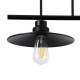 GloboStar® REGAL 01007 Vintage Industrial Φωτιστικό Οροφής Δίφωτο Μαύρο Μεταλλικό Ράγα Μ67 x Π26 x Υ85cm