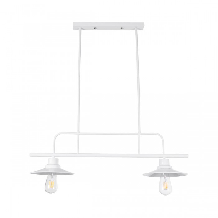 GloboStar® REGAL 01008 Vintage Industrial Φωτιστικό Οροφής Δίφωτο Λευκό Μεταλλικό Ράγα Μ67 x Π26 x Υ85cm GloboStar® REGAL 01008 Vintage Industrial Φωτιστικό Οροφής Δίφωτο Λευκό Μεταλλικό Ράγα Μ67 x Π26 x Υ85cm