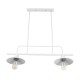 GloboStar® REGAL 01008 Vintage Industrial Φωτιστικό Οροφής Δίφωτο Λευκό Μεταλλικό Ράγα Μ67 x Π26 x Υ85cm GloboStar® REGAL 01008 Vintage Industrial Φωτιστικό Οροφής Δίφωτο Λευκό Μεταλλικό Ράγα Μ67 x Π26 x Υ85cm
