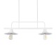 GloboStar® REGAL 01008 Vintage Industrial Φωτιστικό Οροφής Δίφωτο Λευκό Μεταλλικό Ράγα Μ67 x Π26 x Υ85cm GloboStar® REGAL 01008 Vintage Industrial Φωτιστικό Οροφής Δίφωτο Λευκό Μεταλλικό Ράγα Μ67 x Π26 x Υ85cm