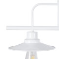 GloboStar® REGAL 01008 Vintage Industrial Φωτιστικό Οροφής Δίφωτο Λευκό Μεταλλικό Ράγα Μ67 x Π26 x Υ85cm