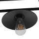 GloboStar® REGAL 01009 Vintage Industrial Φωτιστικό Οροφής Τρίφωτο Μαύρο Ράγα Μ113 x Π26 x Υ85cm