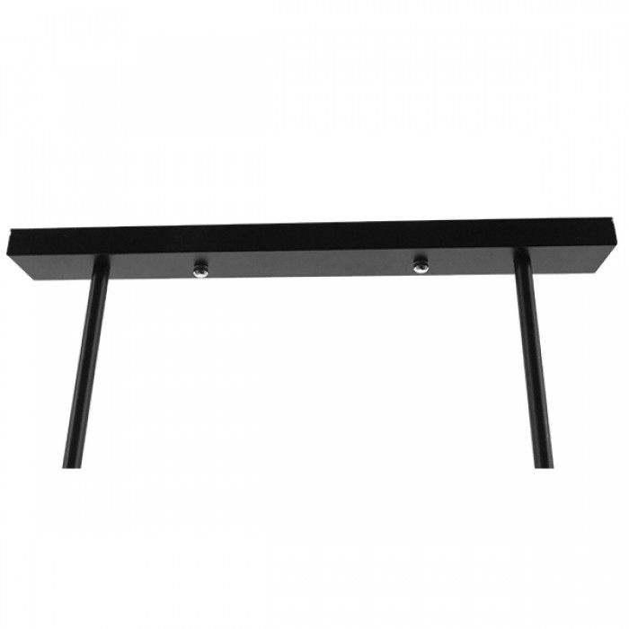 GloboStar® REGAL 01009 Vintage Industrial Φωτιστικό Οροφής Τρίφωτο Μαύρο Ράγα Μ113 x Π26 x Υ85cm