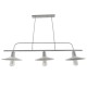 GloboStar® REGAL 01010 Vintage Industrial Φωτιστικό Οροφής Τρίφωτο Λευκό Μεταλλικό Ράγα Μ113 x Π26 x Υ85cm GloboStar® REGAL 01010 Vintage Industrial Φωτιστικό Οροφής Τρίφωτο Λευκό Μεταλλικό Ράγα Μ113 x Π26 x Υ85cm