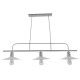 GloboStar® REGAL 01010 Vintage Industrial Φωτιστικό Οροφής Τρίφωτο Λευκό Μεταλλικό Ράγα Μ113 x Π26 x Υ85cm GloboStar® REGAL 01010 Vintage Industrial Φωτιστικό Οροφής Τρίφωτο Λευκό Μεταλλικό Ράγα Μ113 x Π26 x Υ85cm