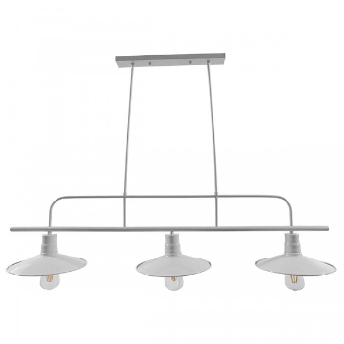 GloboStar® REGAL 01010 Vintage Industrial Φωτιστικό Οροφής Τρίφωτο Λευκό Μεταλλικό Ράγα Μ113 x Π26 x Υ85cm GloboStar® REGAL 01010 Vintage Industrial Φωτιστικό Οροφής Τρίφωτο Λευκό Μεταλλικό Ράγα Μ113 x Π26 x Υ85cm