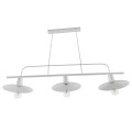 GloboStar® REGAL 01010 Vintage Industrial Φωτιστικό Οροφής Τρίφωτο Λευκό Μεταλλικό Ράγα Μ113 x Π26 x Υ85cm GloboStar® REGAL 01010 Vintage Industrial Φωτιστικό Οροφής Τρίφωτο Λευκό Μεταλλικό Ράγα Μ113 x Π26 x Υ85cm