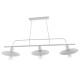 GloboStar® REGAL 01010 Vintage Industrial Φωτιστικό Οροφής Τρίφωτο Λευκό Μεταλλικό Ράγα Μ113 x Π26 x Υ85cm GloboStar® REGAL 01010 Vintage Industrial Φωτιστικό Οροφής Τρίφωτο Λευκό Μεταλλικό Ράγα Μ113 x Π26 x Υ85cm