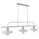 GloboStar® REGAL 01010 Vintage Industrial Φωτιστικό Οροφής Τρίφωτο Λευκό Μεταλλικό Ράγα Μ113 x Π26 x Υ85cm GloboStar® REGAL 01010 Vintage Industrial Φωτιστικό Οροφής Τρίφωτο Λευκό Μεταλλικό Ράγα Μ113 x Π26 x Υ85cm