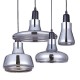 GloboStar® FEMINE 01011 SET 4 Μοντέρνα Κρεμαστά Φωτιστικά Οροφής Ποολύφωτο 4 x E27 Γυάλινα Φιμέ Χρωμίου Μονόφωτα Καμπάνα GloboStar® FEMINE 01011 SET 4 Μοντέρνα Κρεμαστά Φωτιστικά Οροφής Ποολύφωτο 4 x E27 Γυάλινα Φιμέ Χρωμίου Μονόφωτα Καμπάνα