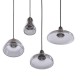 GloboStar® FEMINE 01011 SET 4 Μοντέρνα Κρεμαστά Φωτιστικά Οροφής Ποολύφωτο 4 x E27 Γυάλινα Φιμέ Χρωμίου Μονόφωτα Καμπάνα GloboStar® FEMINE 01011 SET 4 Μοντέρνα Κρεμαστά Φωτιστικά Οροφής Ποολύφωτο 4 x E27 Γυάλινα Φιμέ Χρωμίου Μονόφωτα Καμπάνα