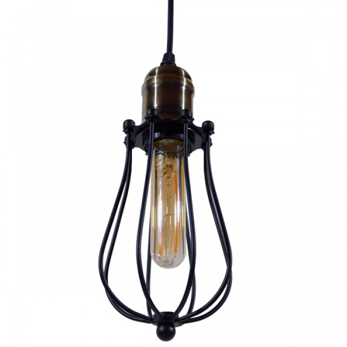 GloboStar® CAMBER 01016 Vintage Industrial Κρεμαστό Φωτιστικό Οροφής Μονόφωτο Μαύρο Μεταλλικό Πλέγμα Φ11 x Y25cm GloboStar® CAMBER 01016 Vintage Industrial Κρεμαστό Φωτιστικό Οροφής Μονόφωτο Μαύρο Μεταλλικό Πλέγμα Φ11 x Y25cm