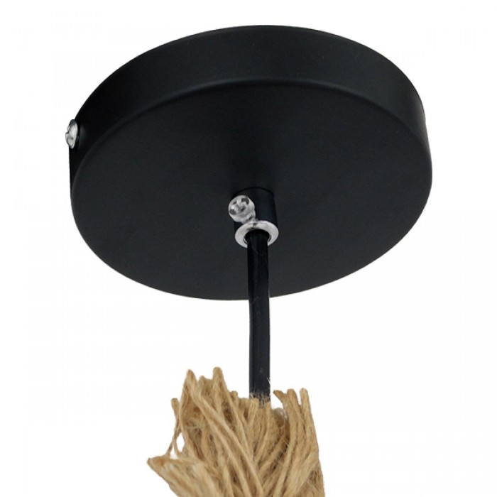 GloboStar® ROPE 01018 Vintage Industrial Κρεμαστό Φωτιστικό Οροφής Μονόφωτο 1 x E27 με 2 μέτρα Μπεζ Σχοινί Φ3.5 x Y200cm GloboStar® ROPE 01018 Vintage Industrial Κρεμαστό Φωτιστικό Οροφής Μονόφωτο 1 x E27 με 2 μέτρα Μπεζ Σχοινί Φ3.5 x Y200cm