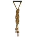 GloboStar® ROPE 01019 Vintage Industrial Κρεμαστό Φωτιστικό Οροφής Δίφωτο 2 x E27 με 2 μέτρα Μπεζ Σχοινί Φ3.5 x Y200cm GloboStar® ROPE 01019 Vintage Industrial Κρεμαστό Φωτιστικό Οροφής Δίφωτο 2 x E27 με 2 μέτρα Μπεζ Σχοινί Φ3.5 x Y200cm