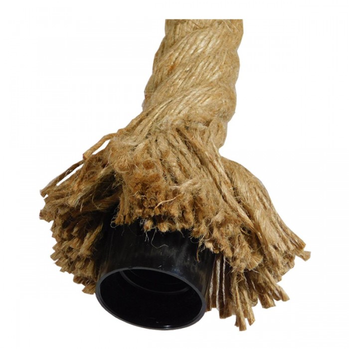 GloboStar® ROPE 01019 Vintage Industrial Κρεμαστό Φωτιστικό Οροφής Δίφωτο 2 x E27 με 2 μέτρα Μπεζ Σχοινί Φ3.5 x Y200cm GloboStar® ROPE 01019 Vintage Industrial Κρεμαστό Φωτιστικό Οροφής Δίφωτο 2 x E27 με 2 μέτρα Μπεζ Σχοινί Φ3.5 x Y200cm