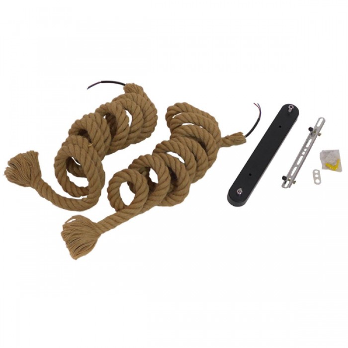GloboStar® ROPE 01019 Vintage Industrial Κρεμαστό Φωτιστικό Οροφής Δίφωτο 2 x E27 με 2 μέτρα Μπεζ Σχοινί Φ3.5 x Y200cm GloboStar® ROPE 01019 Vintage Industrial Κρεμαστό Φωτιστικό Οροφής Δίφωτο 2 x E27 με 2 μέτρα Μπεζ Σχοινί Φ3.5 x Y200cm