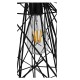 GloboStar® GRID 01022 Vintage Industrial Kρεμαστό Φωτιστικό Οροφής Μονόφωτο Μαύρο Μεταλλικό Πλέγμα Φ32 x Y34cm