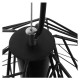 GloboStar® GRID 01022 Vintage Industrial Kρεμαστό Φωτιστικό Οροφής Μονόφωτο Μαύρο Μεταλλικό Πλέγμα Φ32 x Y34cm