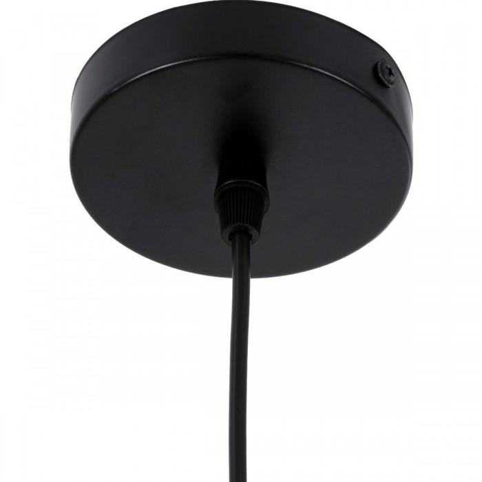 GloboStar® SHANGHAI BLACK 01025-A Μοντέρνο Κρεμαστό Φωτιστικό Οροφής Μονόφωτο 1 x E27 Μαύρο Μεταλλικό Καμπάνα Φ24 x Υ30cm