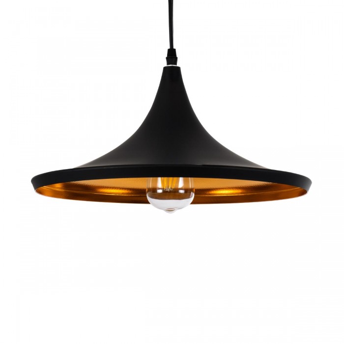 GloboStar® SHANGHAI BLACK 01025-B Μοντέρνο Κρεμαστό Φωτιστικό Οροφής Μονόφωτο 1 x E27 Μαύρο Μεταλλικό Καμπάνα Φ37 x Υ20cm GloboStar® SHANGHAI BLACK 01025-B Μοντέρνο Κρεμαστό Φωτιστικό Οροφής Μονόφωτο 1 x E27 Μαύρο Μεταλλικό Καμπάνα Φ37 x Υ20cm